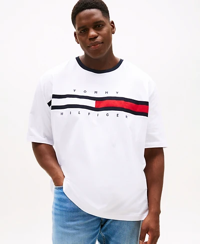 Tommy Hilfiger Men's Big & Tall Tino Logo Short Sleeve T-Shirt