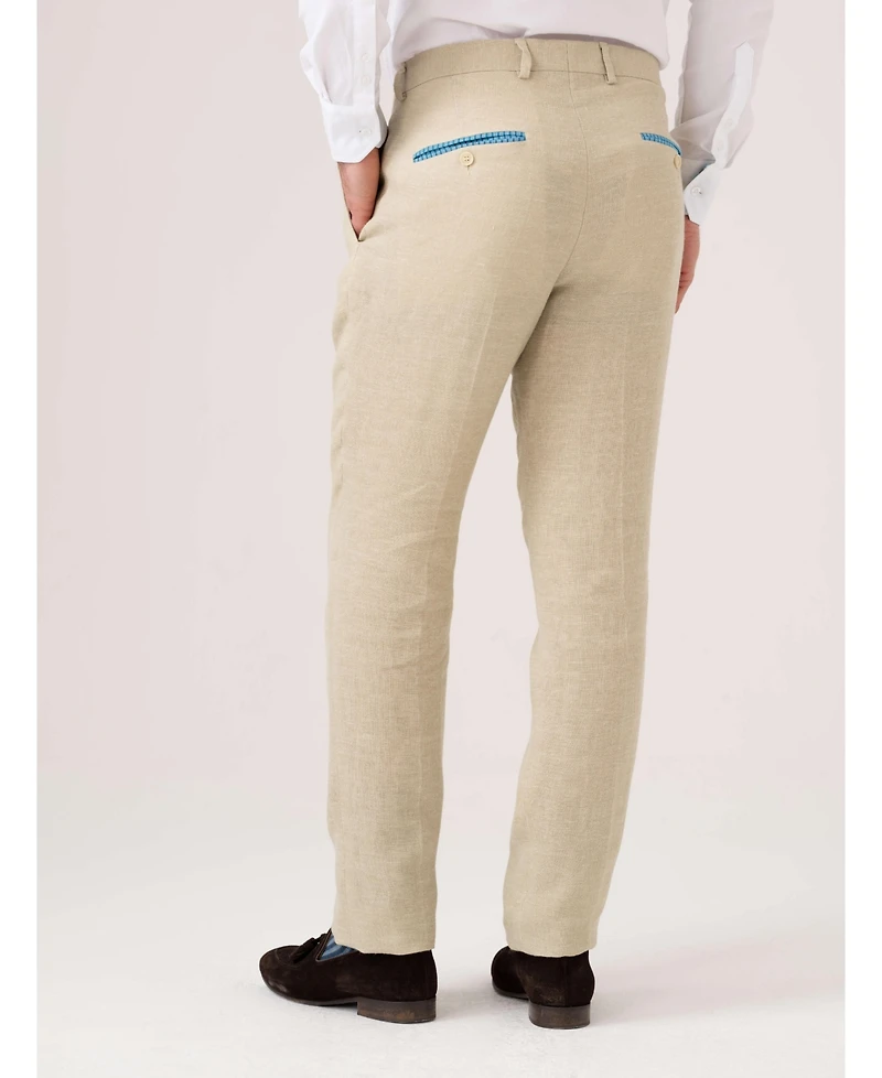Koy Clothing Men's Linen Wool Silk Blend Trousers