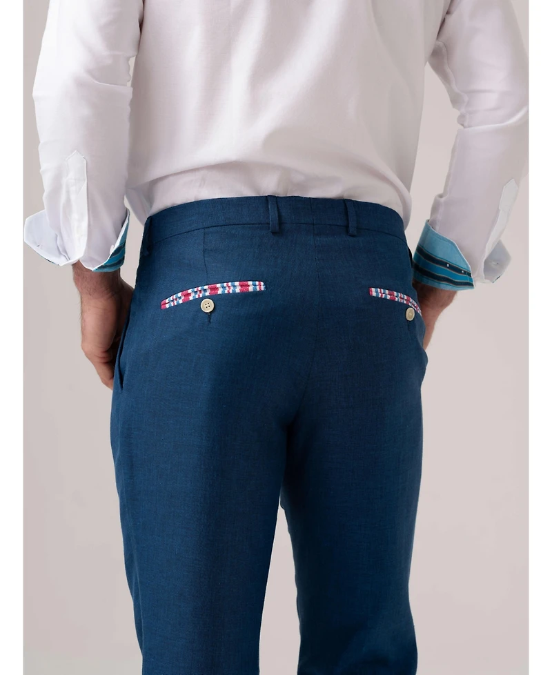 Koy Clothing Men's Linen Wool Silk Blend Trousers