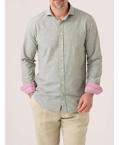Koy Clothing Men's Cotton Linen Long Sleeve Shirt