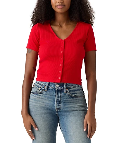 Levi's Women's Muse Short-Sleeve Button-Front Top