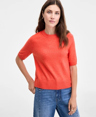 On 34th Women's Saddle Short Sleeve Sweater, Macy's Exclusive
