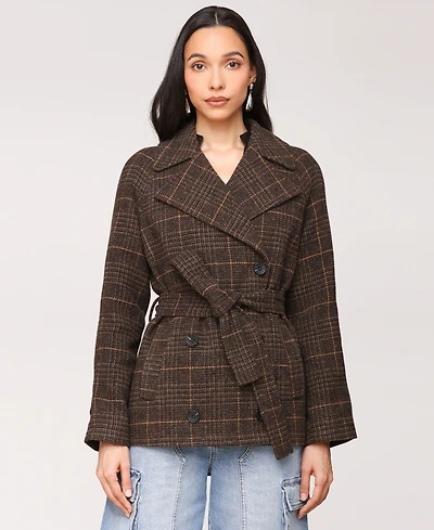 Avec Les Filles Women's Double-Breasted Belted Coat