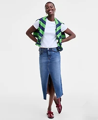 On 34th Women's Denim Midi Skirt, Macy's Exclusive