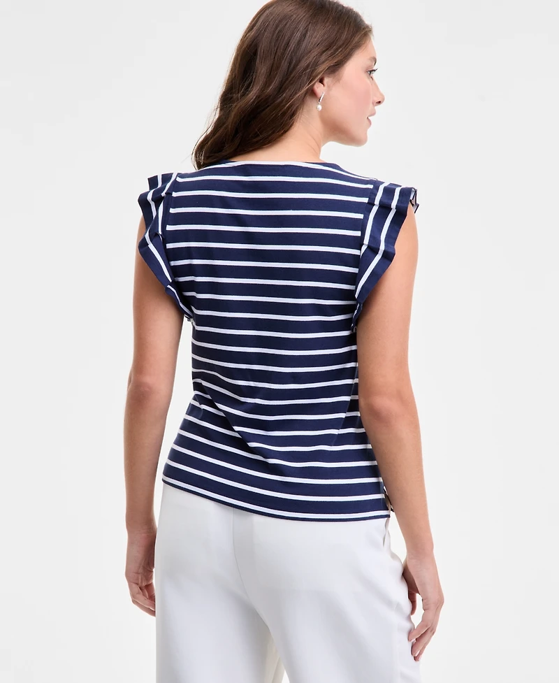 On 34th Women's Flutter-Sleeve Jersey T-Shirt, Macy's Exclusive