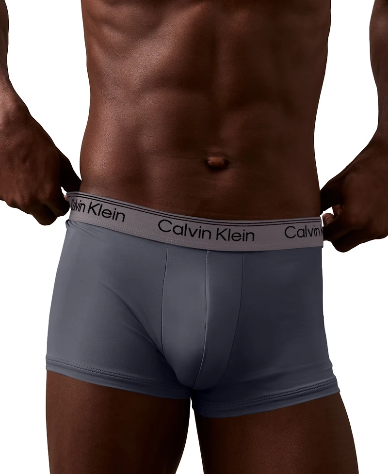 Calvin Klein Men's 3-Pack Microfiber Stretch Low-Rise Trunk Underwear
