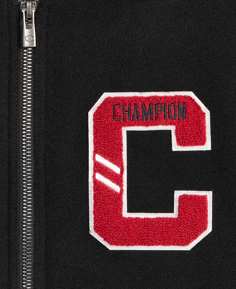 Champion Men's Mixed-Media Varsity Bomber Jacket