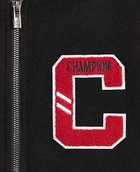 Champion Men's Mixed-Media Varsity Bomber Jacket