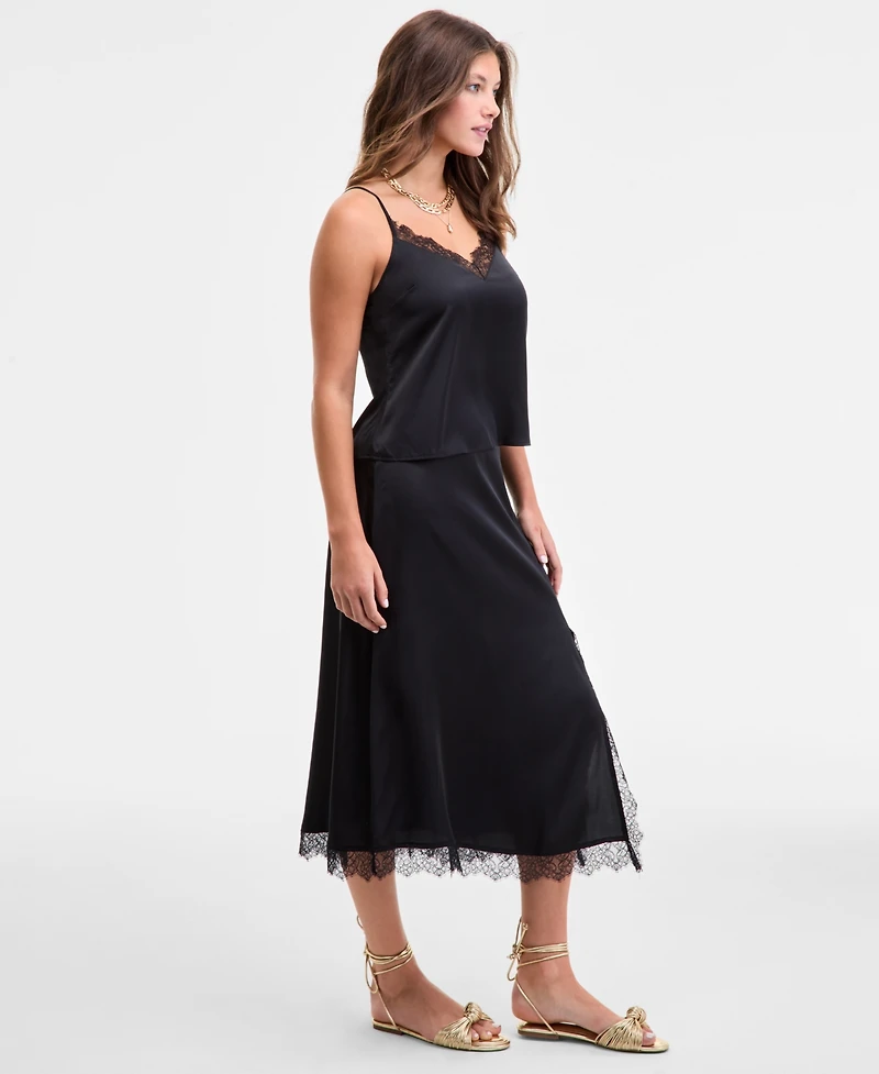 On 34th Women's Lace-Trim Slip Skirt, Macy's Exclusive