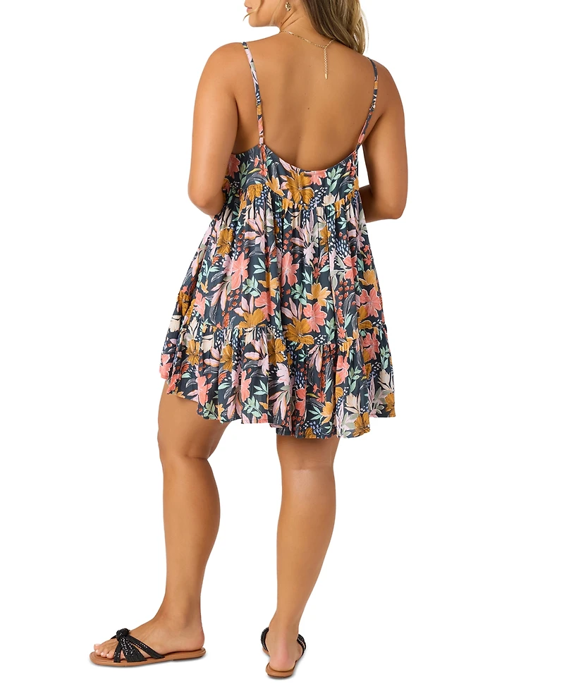 O'Neill Juniors' Saltwater Solids Rilee Crinkle Cover-Up Mini Dress