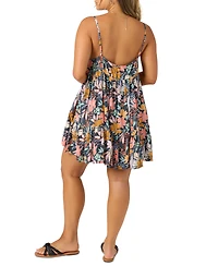 O'Neill Juniors' Saltwater Solids Rilee Crinkle Cover-Up Mini Dress