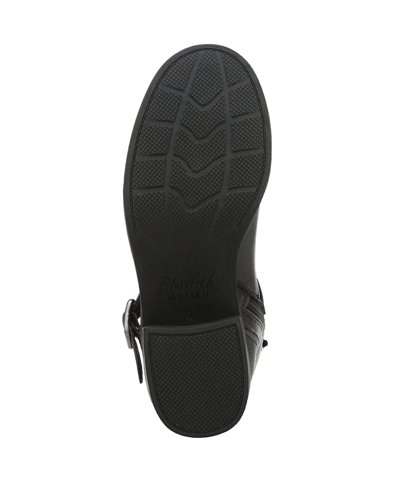 Blowfish Malibu Women's Maeve Round Toe Block Heel Rugged Short Boots