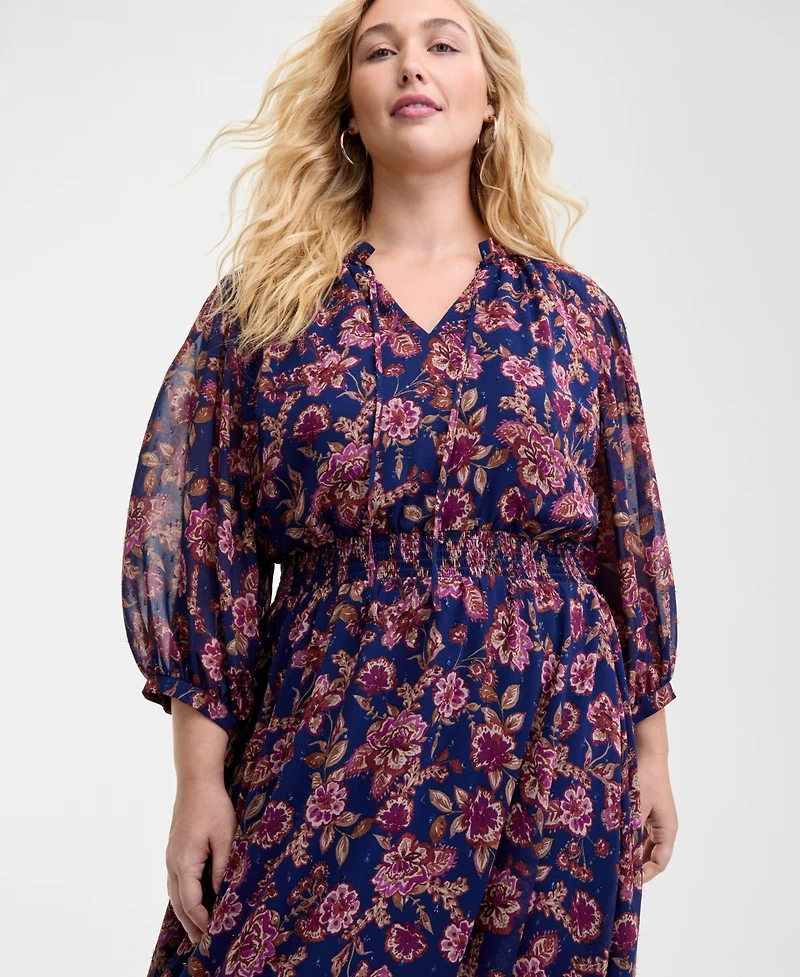 Vince Camuto Plus Printed Maxi Dress