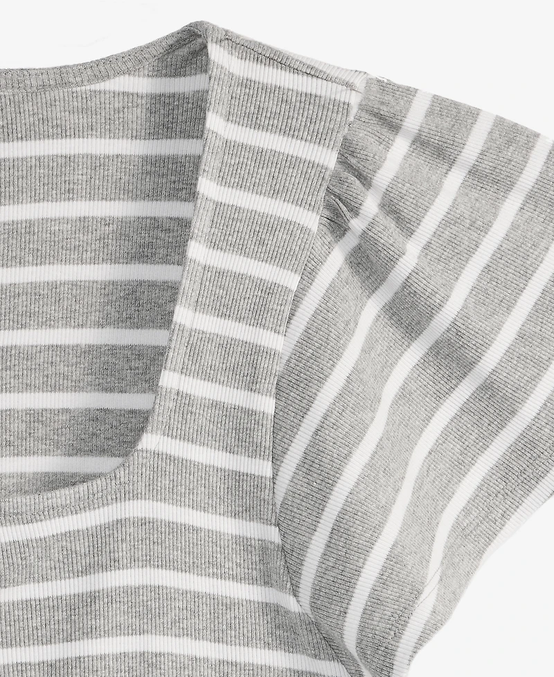 On 34th Women's Square-Neck Flutter-Sleeve Ribbed Top, Macy's Exclusive