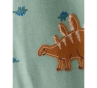 Carter's Baby Boys Dinosaur-Print Cotton Long-Sleeve 2-Way-Zip 1-Piece Footed Pajamas