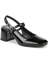 Sam and Libby Women's Grace Block Heel Slingback Mary Jane Pumps