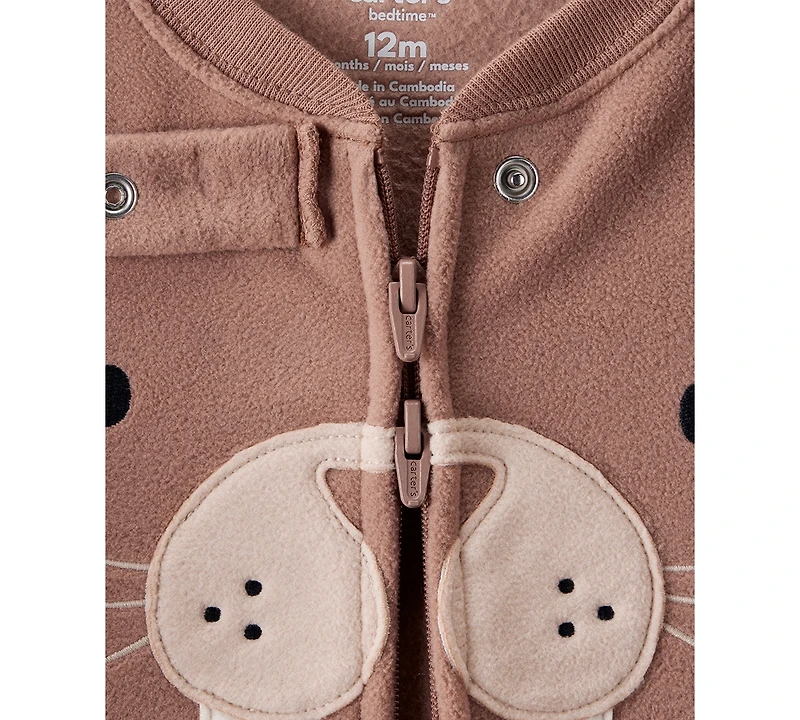 Carter's Baby Boys Walrus Loose-Fit 2-Way-Zip 1-Piece Footed Pajamas
