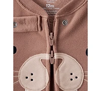 Carter's Baby Boys Walrus Loose-Fit 2-Way-Zip 1-Piece Footed Pajamas