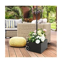 150 Pounds Patio Umbrella Base Stand Wheels Planter Outdoor