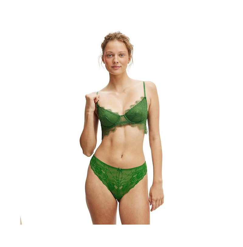 Cotton On Women's Eyelash Lace Underwire Bra