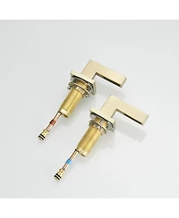 8 in. Widespread Double Handle Bathroom Faucet With Pop-up Drain Assembly in Brushed Nickel