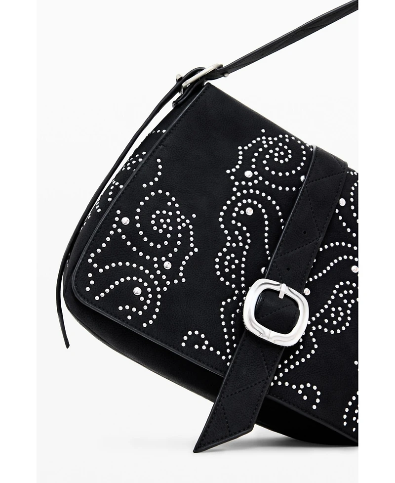 Desigual Women's Small crossbody faux leather studded bag