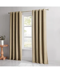 Lush Decor Meena Slub 100% Blackout Window Curtain Panels Blue Pair 52x84