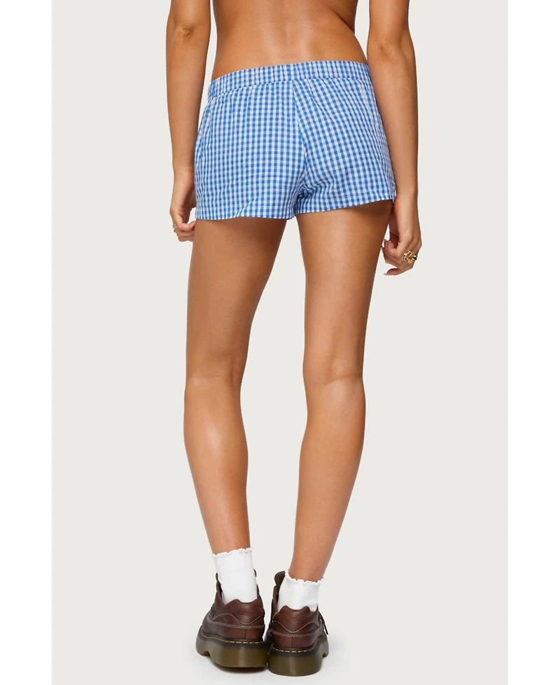 Edikted Women's Maryanne Gingham Boxer Shorts