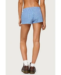Edikted Women's Maryanne Gingham Boxer Shorts