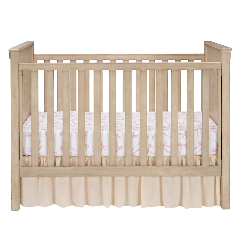 Lambs & Ivy Coquette Bows Aesthetic Pink Cotton Baby Fitted Crib/Toddler Sheet