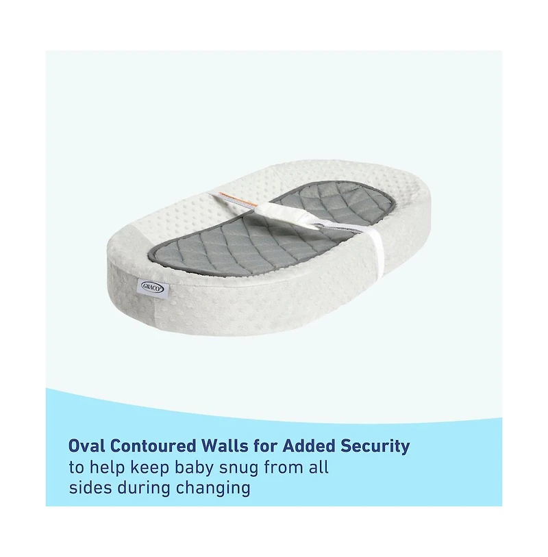 Graco Premium Oval Contoured Changing Pad with Bonus Cover and Water