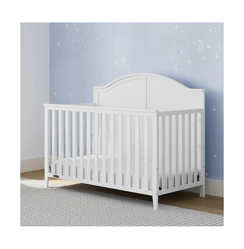Graco Wilfred 5-in-1 Convertible Crib (White) – Greenguard Gold Certified