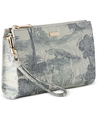 Brahmin Daisy Melbourne Embossed Leather Clutch