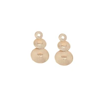 Sohi Women's Green Circular Drop Earrings