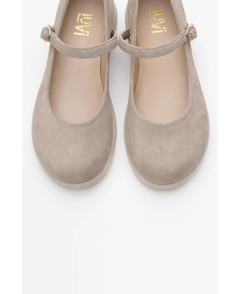 Anisa Leather Strap Flat (Women)