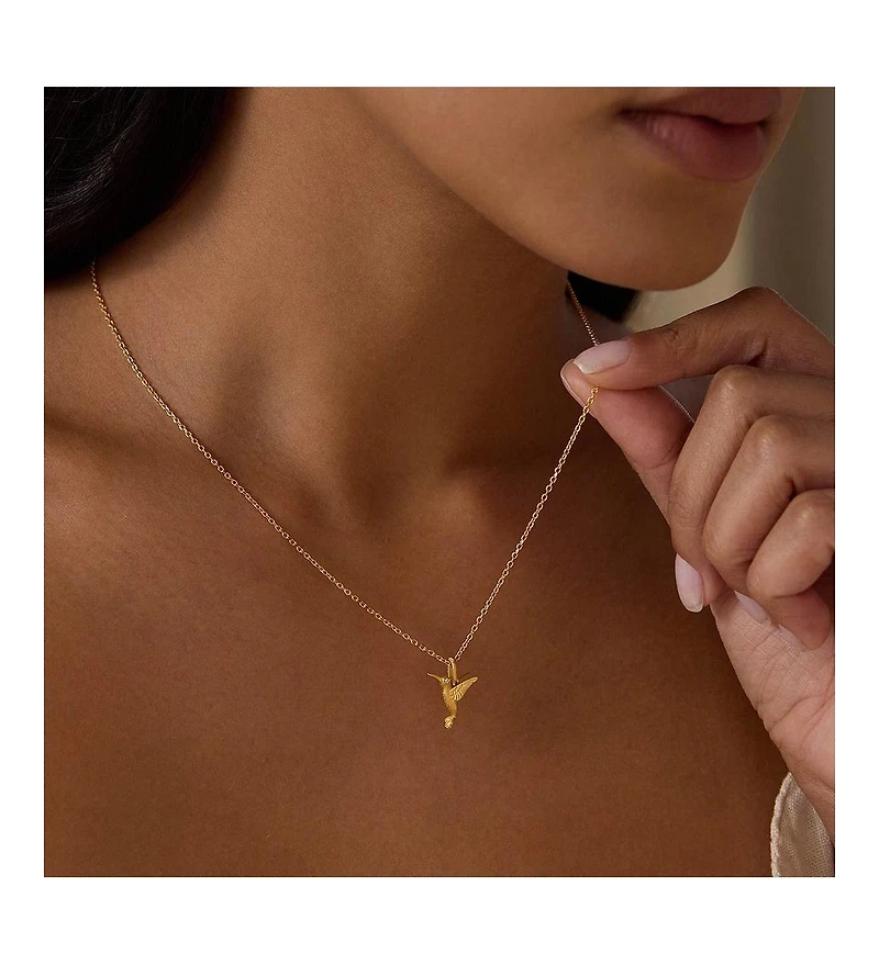 Satya Jewelry Loving Devotion Hummingbird Necklace