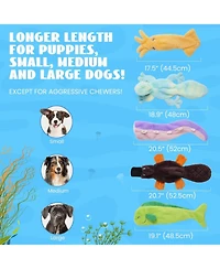 Nocciola 5 Pcs Wildlife Squeaky Dog Toys, gift,No Stuffing Dog Toys with Crinkle Paper, Small, Medium, and Large Dogs