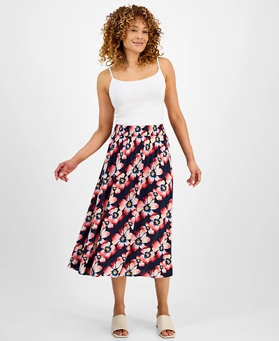 Jm Collection Women's Printed Jacquard Midi Skirt, Macy's Exclusive
