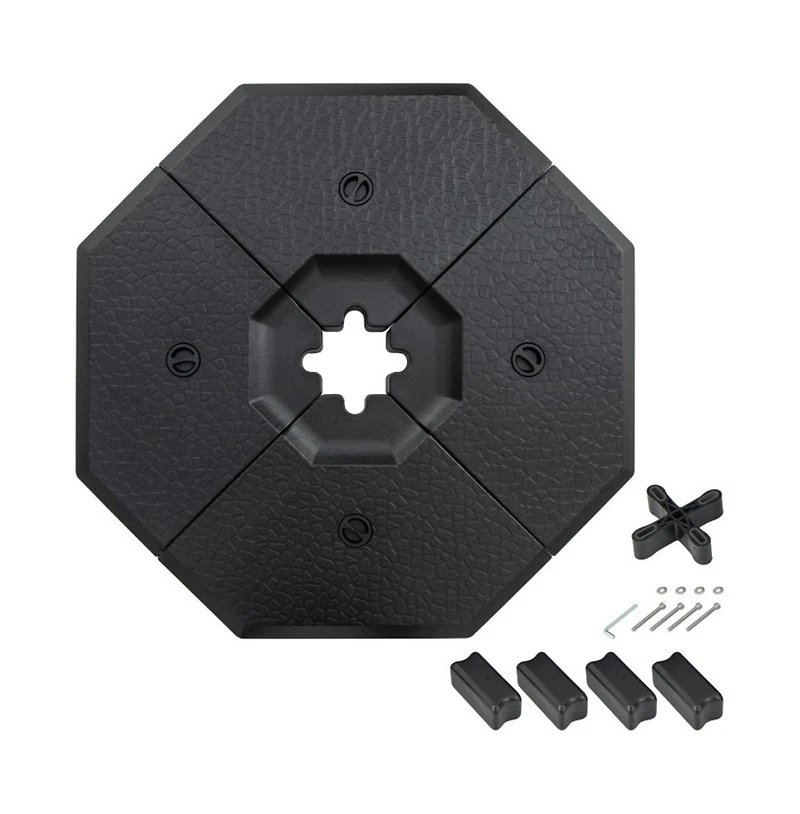 4 Pieces Patio Cantilever Offset Umbrella Weights Base Plate Set