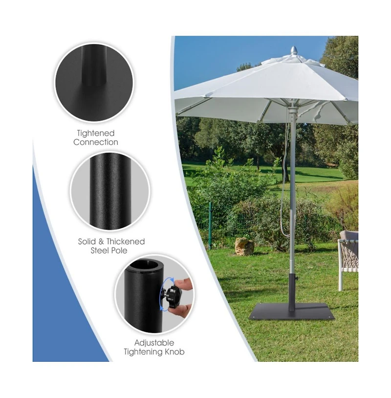 20 Inches Patio Umbrella Base with 4 Adjustable Footpads