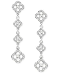 Wrapped in Love Diamond Clover Drop Earrings (1-1/2 ct. t.w.) in 14k White Gold, Exclusively at Macy's
