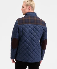 Cole Haan Mixed Media Quilted Jacket