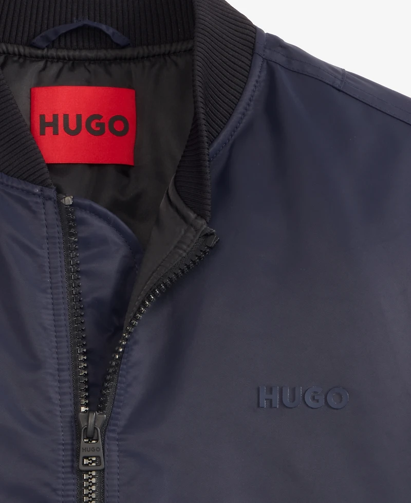 Hugo by Boss Men's Baken2435 Slim-Fit Satin Bomber Jacket