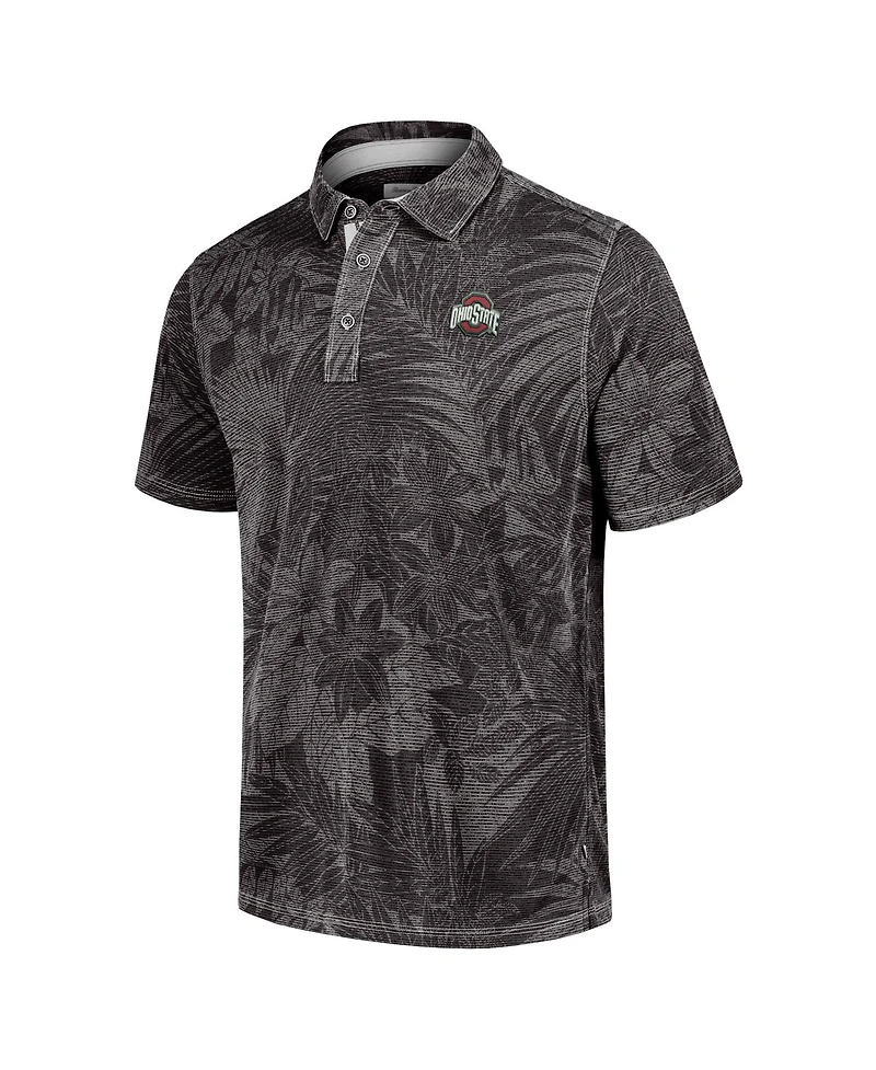 Tommy Bahama Men's Black Ohio State Buckeyes Big Tall Sport Santiago Paradise Polo Shirt