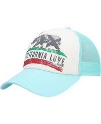 Billabong Women's White/Aqua Pitstop Trucker Snapback Hat