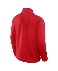 Fanatics Men's Red Detroit Wings Authentic Pro Rink Quarter-Zip Sweatshirt