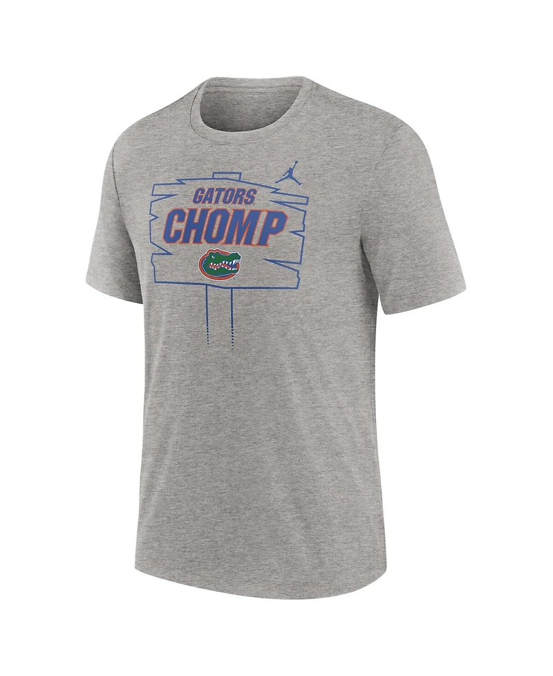 Jordan Men's Heather Gray Florida Gators Campus Local Tri-Blend T-Shirt