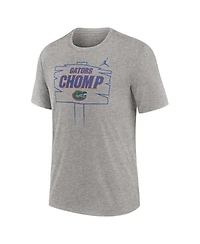 Jordan Men's Heather Gray Florida Gators Campus Local Tri-Blend T-Shirt