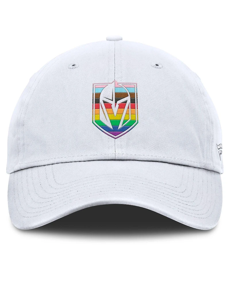 Fanatics Men's White Vegas Golden Knights Pride Adjustable Hat
