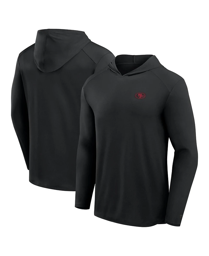 Fanatics Men's Black San Francisco 49ers Front Office Power Mono Long Sleeve Hoodie T-Shirt